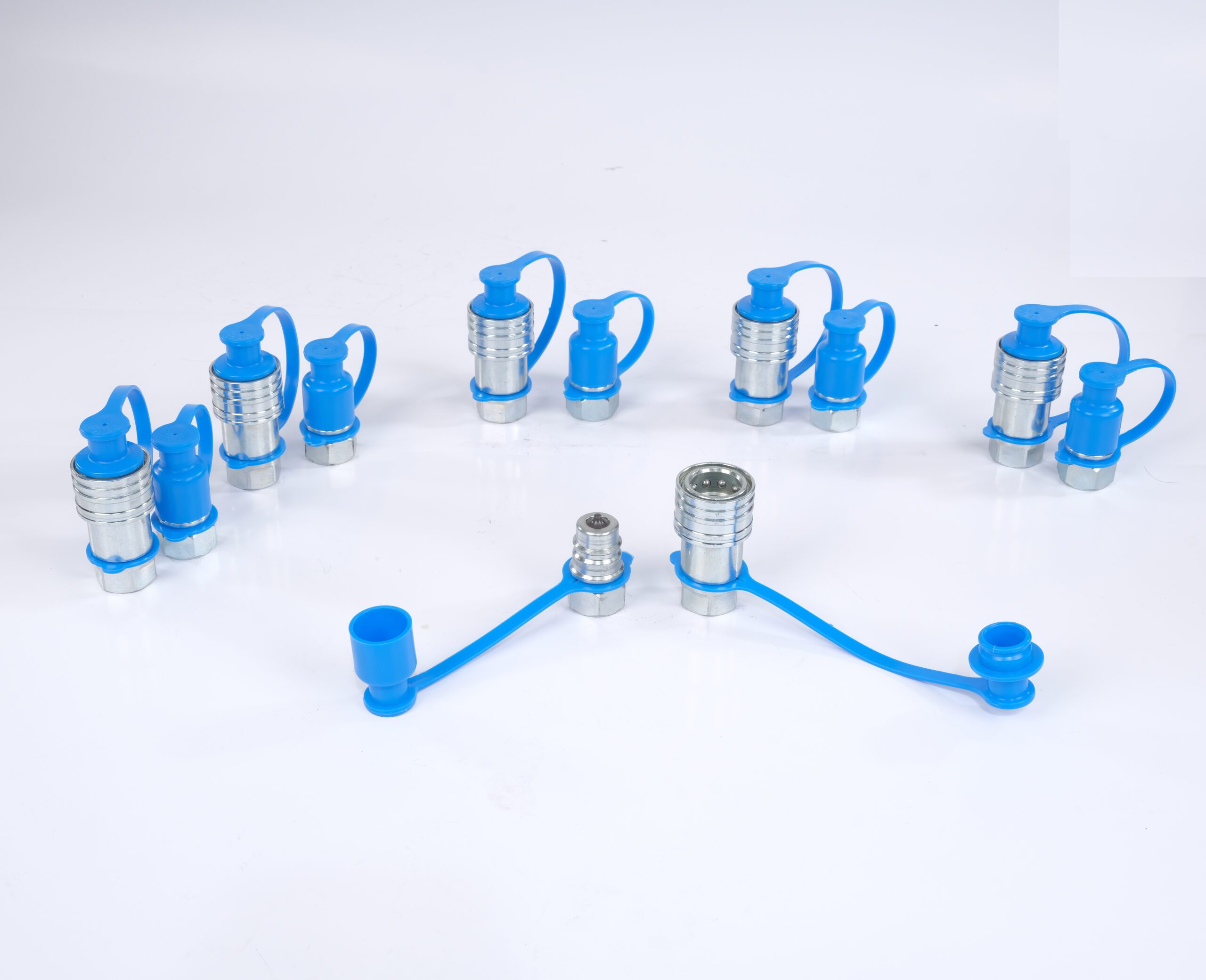 1/2″ NPT Hydraulic Quick Connect Couplings – Poppet Pioneer Style – 6 Sets