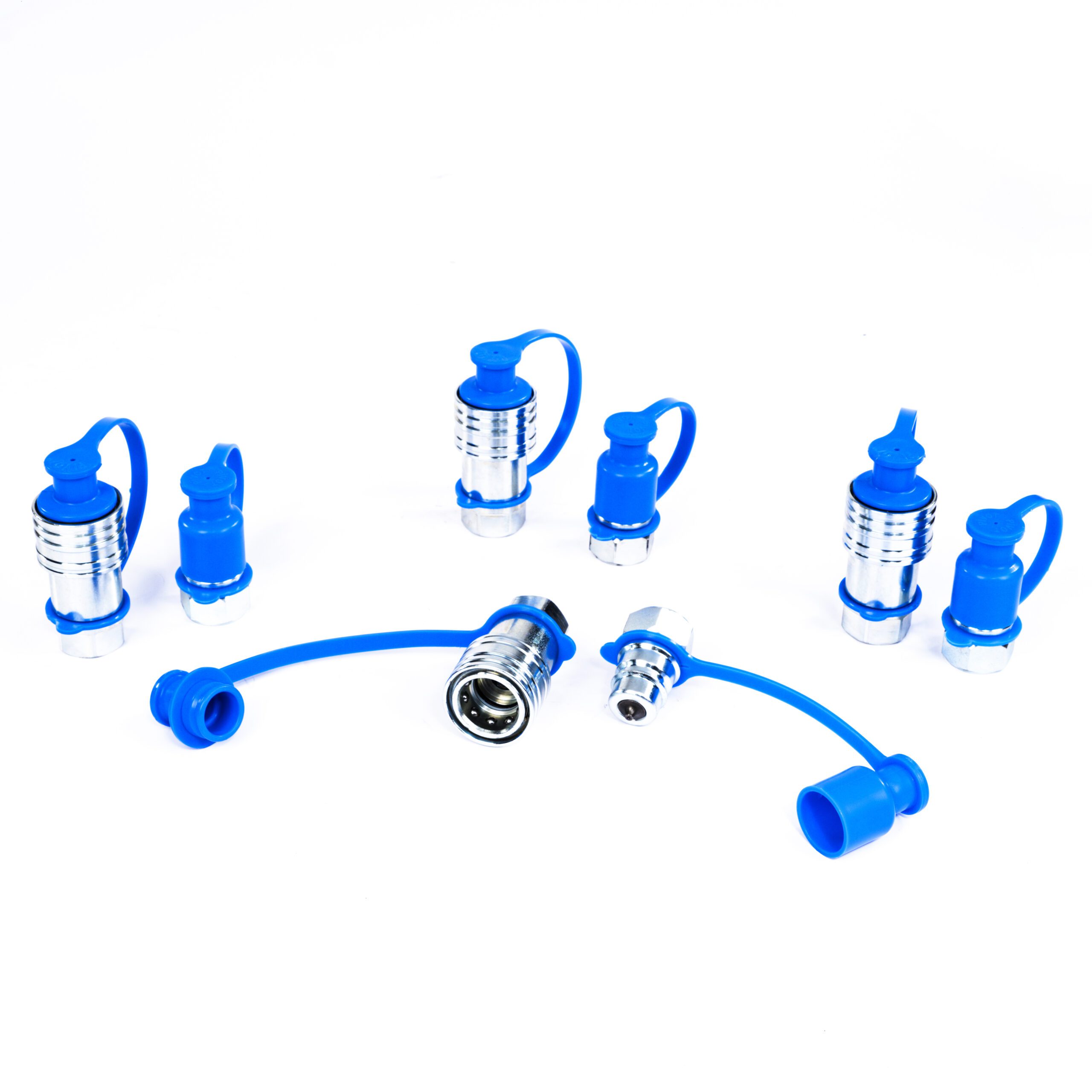 Hydraulic Quick Connect Couplings – Poppet Pioneer Style – 4 Sets 1/2″ NPT