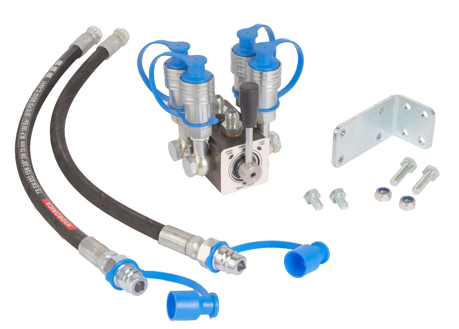 Tractor Hydraulic Remote 6 Port Diverter Valve Manual – 2 into 4 ports