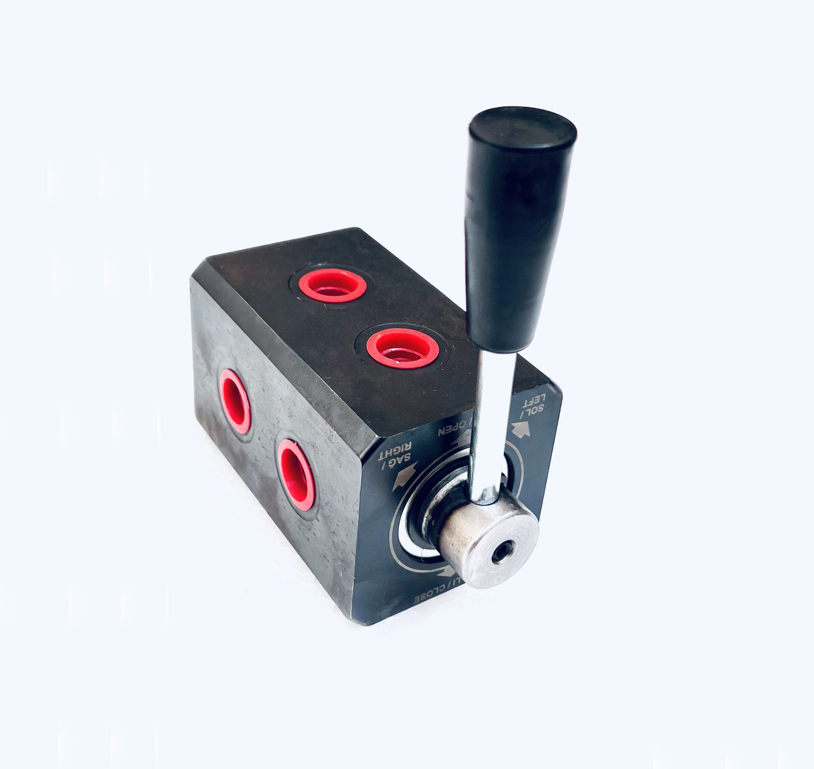 Hydraulisches 6-Wege Umschalthahn, Stahlgehäuse 3/8’’ Bsp