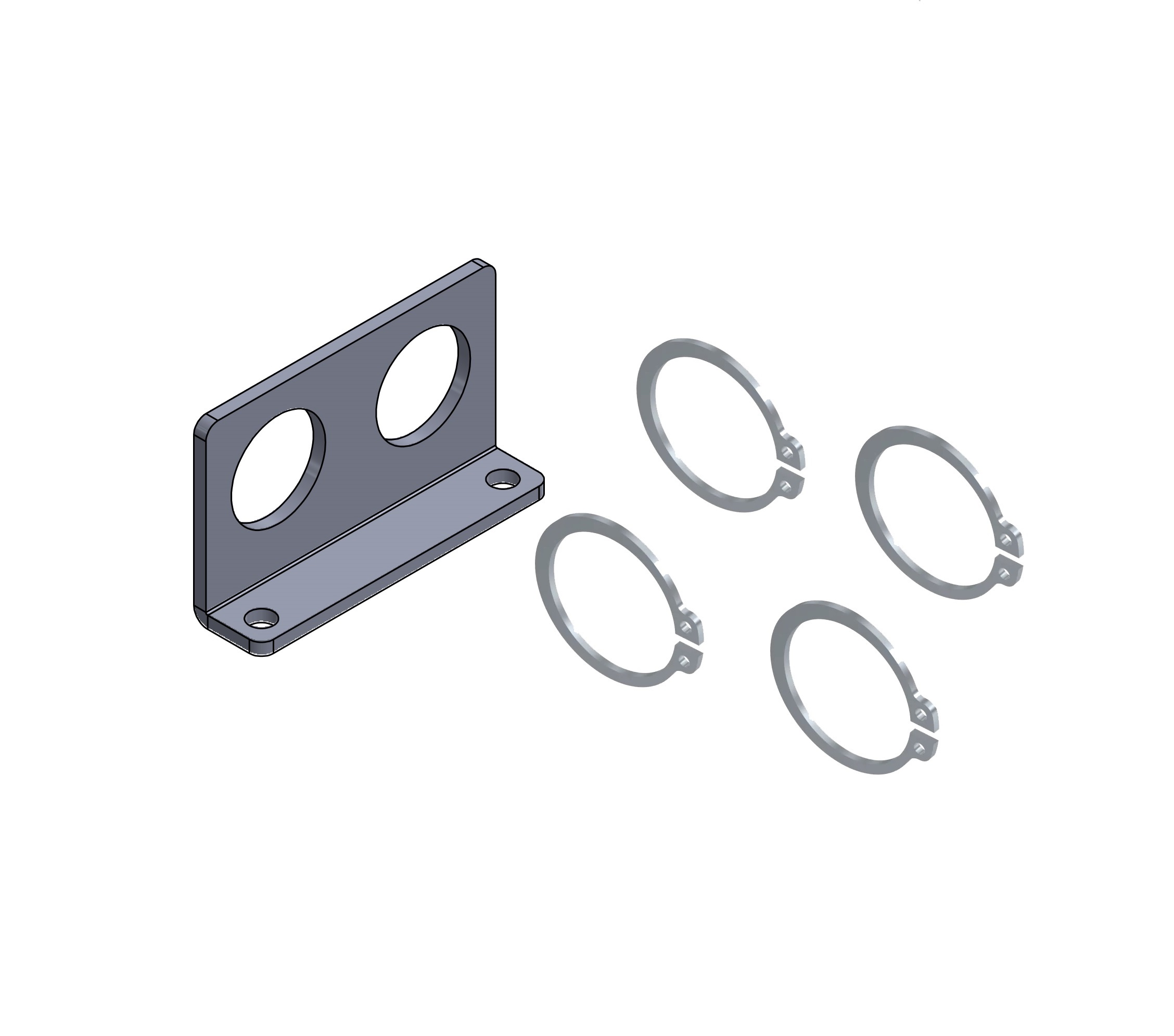 Hydraulic Quick Release Coupling 1/2” NPT Double Break-Away Bracket Set (different variants)