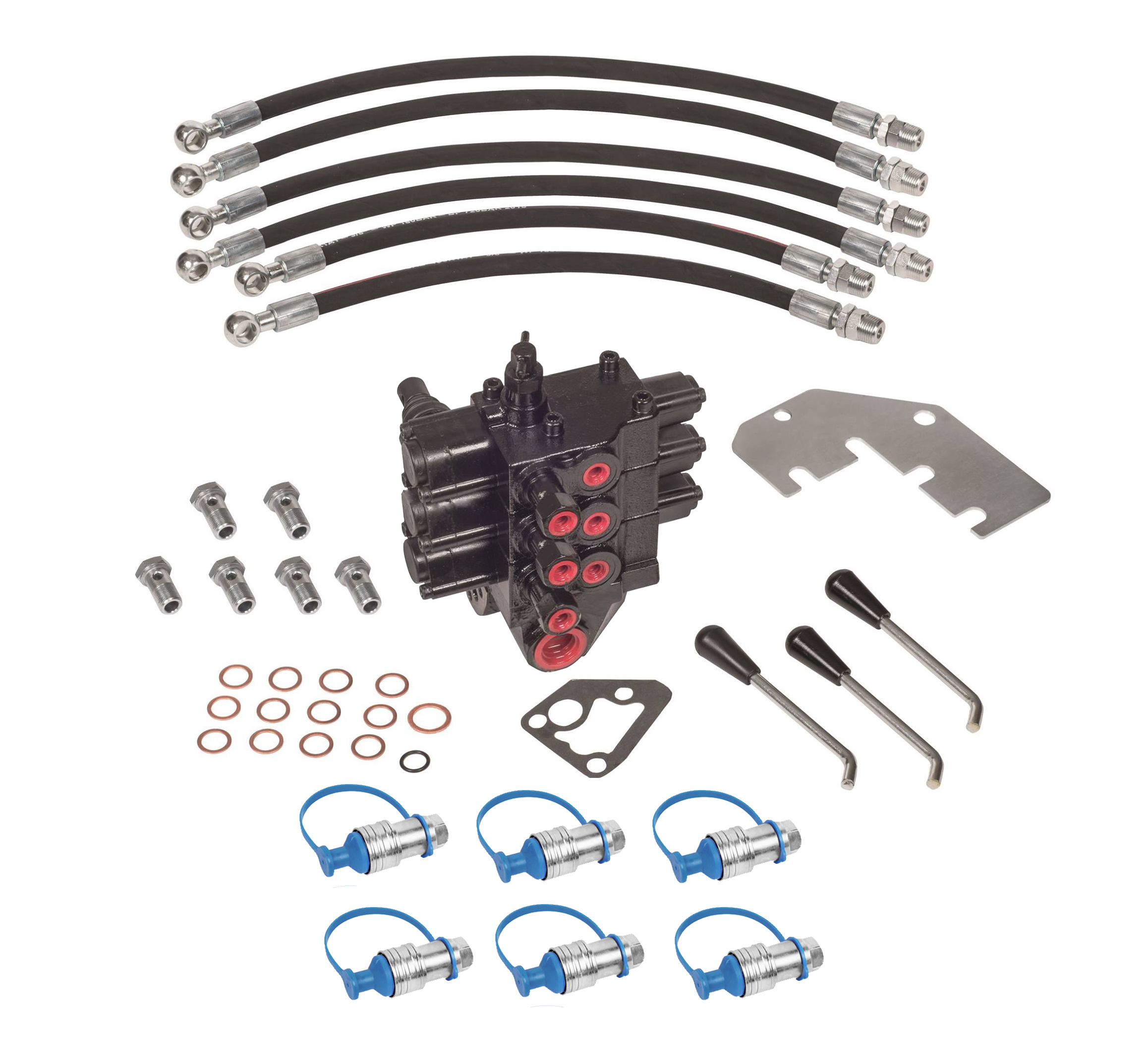 Hydraulic Triple Remote Control Valve Kit for Fiat 450 480 500 540 Classic