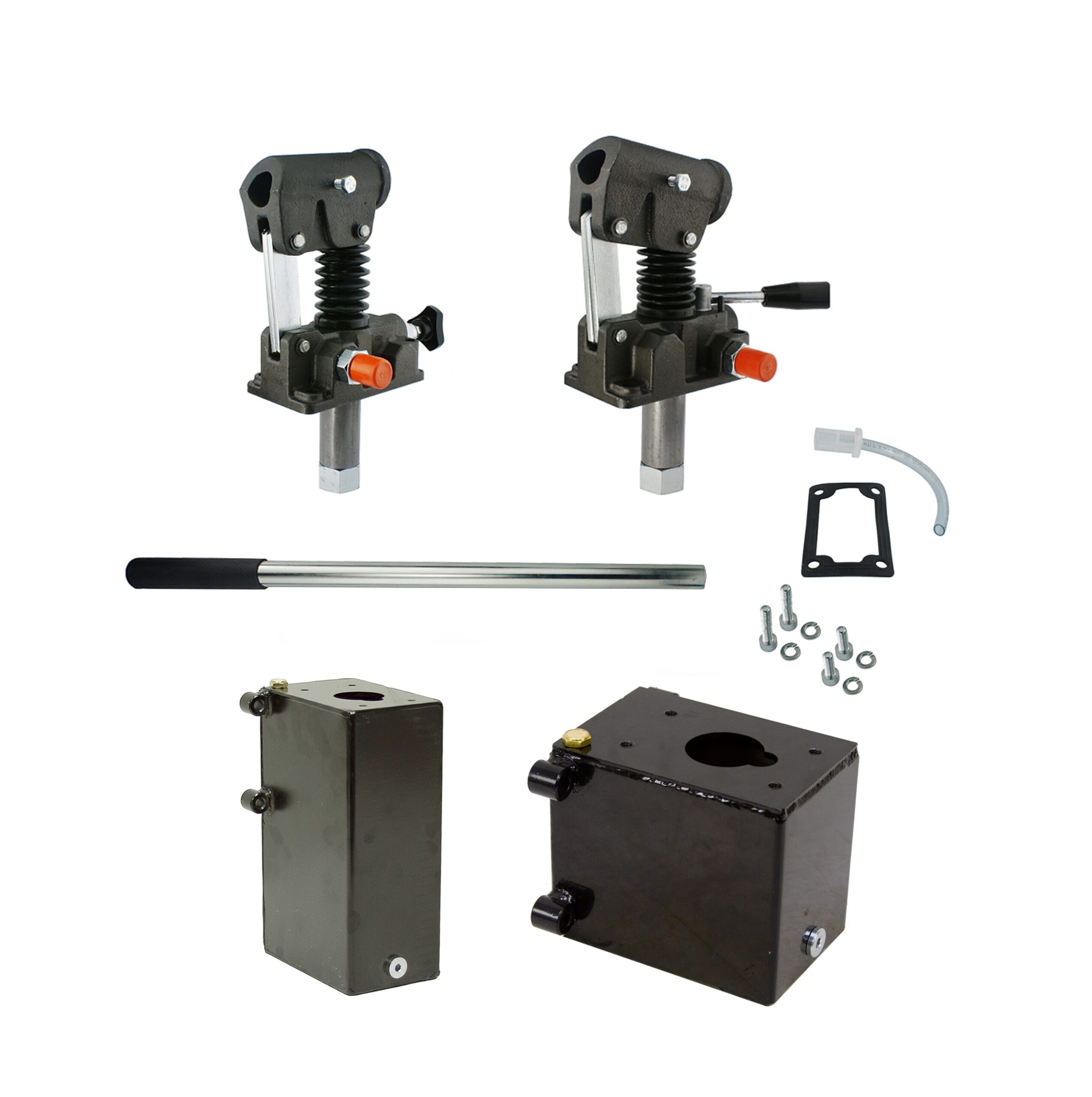 Single Acting & Double Acting Hydraulic Hand Pumps 12cc-25cc-45cc Oil Tank 3 & 5 Liter